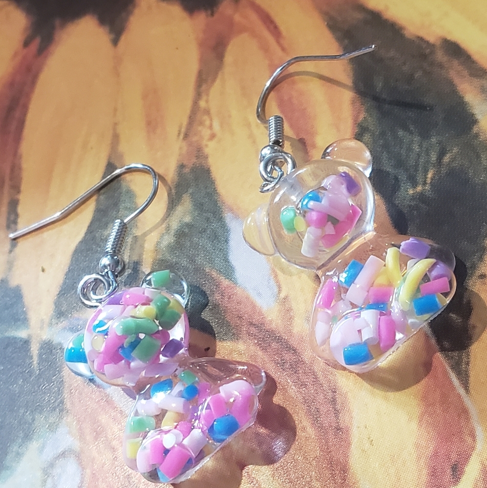 Colorful Bear Earrings